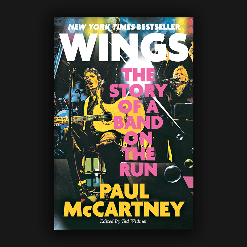 U.S. cover for “Wings: The Story of a Band on the Run” featuring Wings Over America artwork by Jeff Cummins