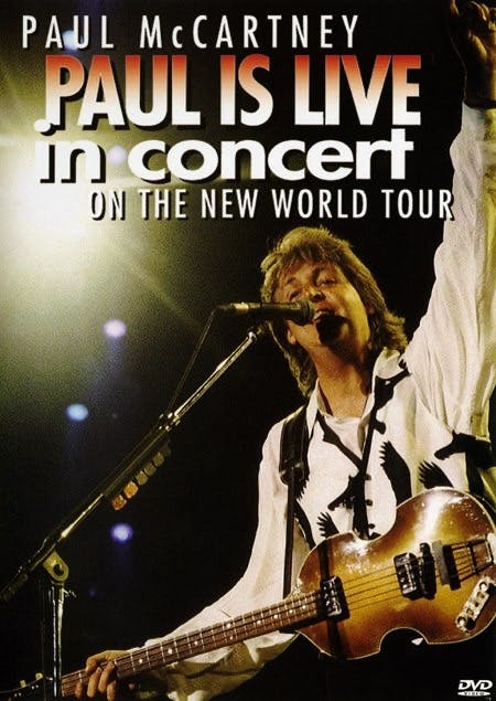 Film cover for Paul McCartney's Paul is Live in Concert on the New World Tour 